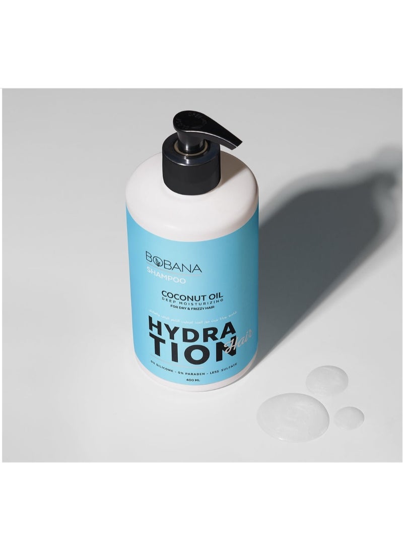 بوبانا شامبو زيت جوز الهند للشعر الجاف والتالف - ترطيب عميق ولمعان - 400 مل - Image 4